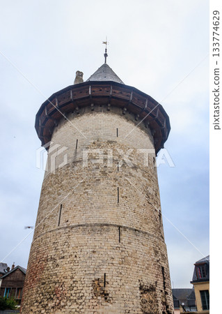 The keep of Rouen Castle, now known as the Tour Jeanne d'Arc in Rouen, France 133774629