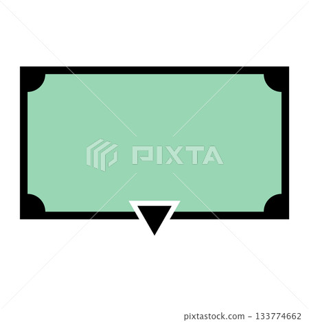 Simple speech bubble illustration, horizontal, square 133774662