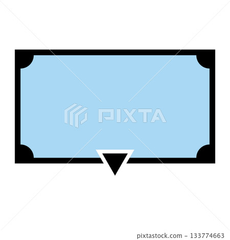 Simple speech bubble illustration, horizontal, square Simple speech bubble illustration, horizontal, square 133774663