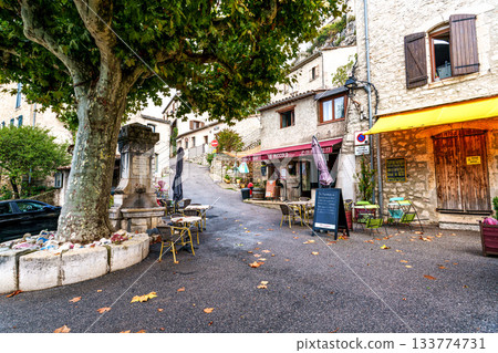 The narrow streets of the old village Trigance in France The narrow streets of the old village Trigance in France 133774731