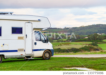 Caravan camping on nature Caravan camping on nature 133775096