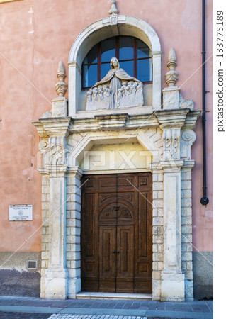 Portal of building in Mantua, Italy 133775189