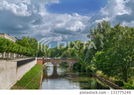 Leine river in Hanover, Germany 133775249