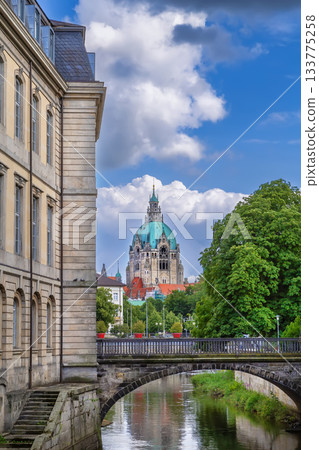 Leine river in Hanover, Germany Leine river in Hanover, Germany 133775258