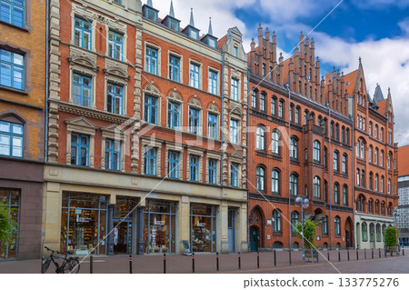 Street in Hanover historical center, Germany 133775276