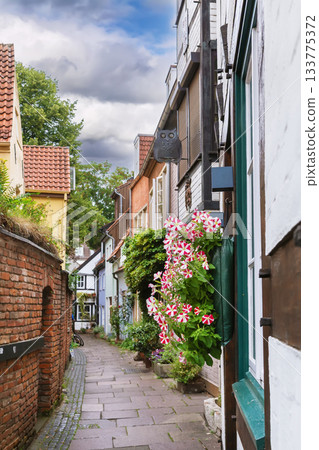 Street in Schnoor district, Bremen, Germany 133775372