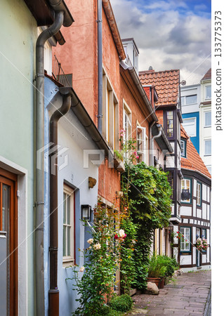 Street in Schnoor district, Bremen, Germany 133775373