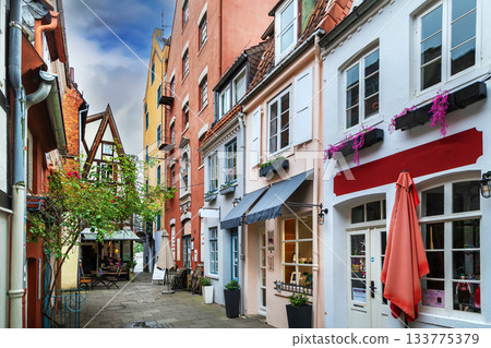 Street in Schnoor district, Bremen, Germany 133775379