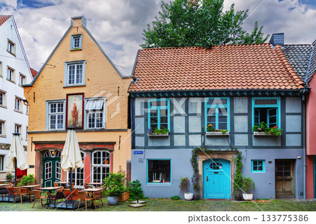 Street in Schnoor district, Bremen, Germany Street in Schnoor district, Bremen, Germany 133775386