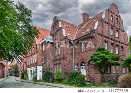 Street in Luneburg downtown, Germany 133777269