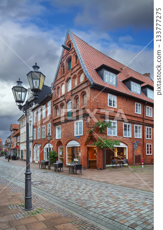 Street in Luneburg downtown, Germany 133777275