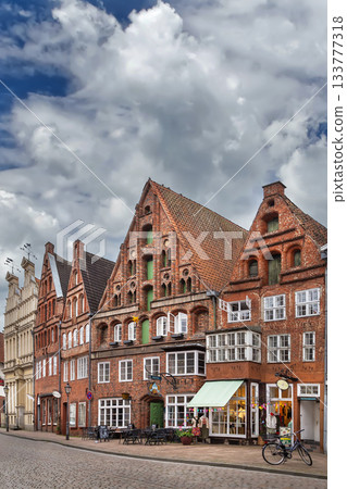Street in Luneburg city center, Germany 133777318