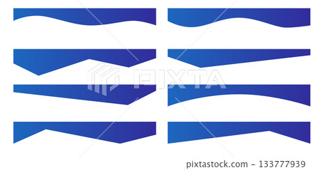 Modern wave and curve divider shapes for app headers or banners, with clean vector lines for web page layout and simple section borders in a stylish graphic design. 133777939