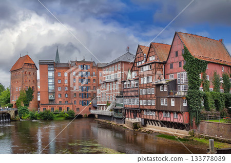 Former Ilmenau harbor in Luneburg, Germany Former Ilmenau harbor in Luneburg, Germany 133778089