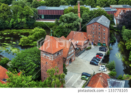 Former watermill in Luneburg, Germany. Former watermill in Luneburg, Germany. 133778105