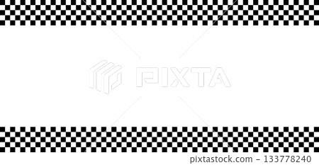Racing checkered frame with classic black and white pattern. Perfect border for motorsport designs, finish line graphics, vintage car posters, and retro speed themed layouts. Racing checkered frame with classic black and white pattern. Perfect border for motorsport designs, finish line graphics, vintage car posters, and retro speed themed layouts. 133778240