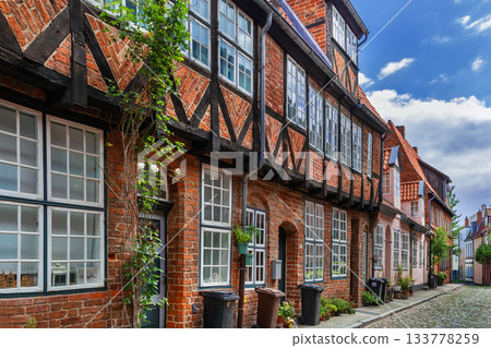 Street in Lubeck, Germany Street in Lubeck, Germany 133778259