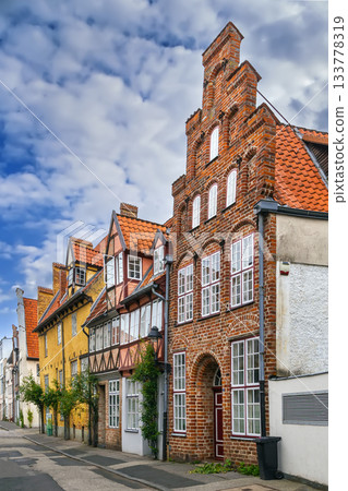 Street in Lubeck, Germany 133778319