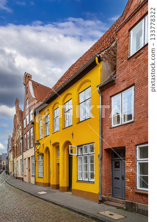 Street in Lubeck, Germany 133778322