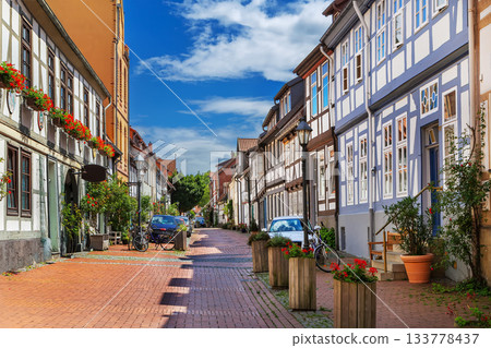 Street in Hildesheim, Germany Street in Hildesheim, Germany 133778437
