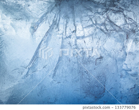 The Texture of a Frozen Piece of Ice , Close-up The Texture of a Frozen Piece of Ice , Close-up 133779076