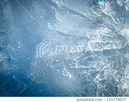 The Texture of a Frozen Piece of Ice , Close-up 133779077