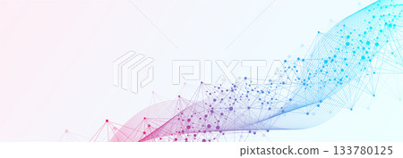 Molecular structure and genetic engineering, atom, neural network, neurons, DNA molecule. Scientific research concept for healthcare, medical, technology, chemistry, science template presentation Molecular structure and genetic engineering, atom, neural network, neurons, DNA molecule. Scientific research concept for healthcare, medical, technology, chemistry, science template presentation 133780125