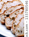 Macrophotography of rustic bread in a kitchen 133780546