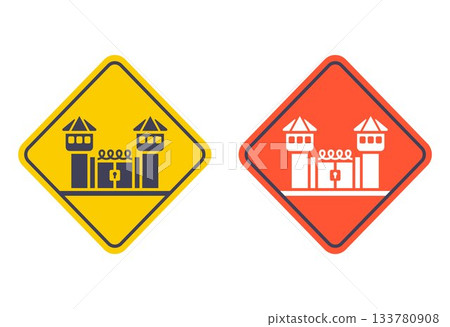 Prison building black icon. 133780908