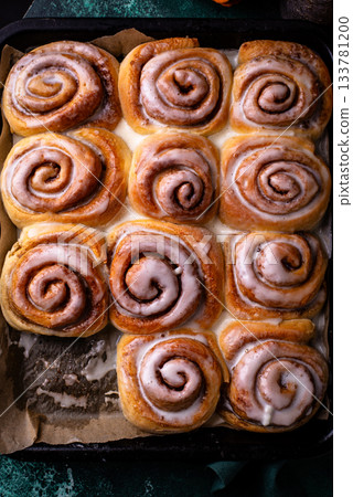 Fresh homemade bakery cinnamon buns 133781200