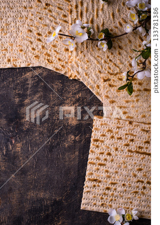 Traditional Jewish bread matzo for Passover Traditional Jewish bread matzo for Passover 133781386