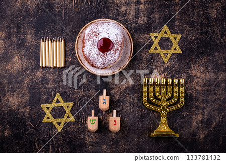 Traditional Jewish holiday Hanukkah background Traditional Jewish holiday Hanukkah background 133781432