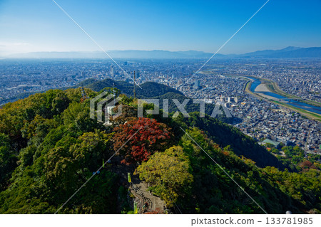 View of the cityscape towards the Nagara River from Gifu Castle View of the cityscape towards the Nagara River from Gifu Castle 133781985