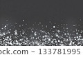 Banner illustration in the form of abstract white glitter light effect on a grey background, flat design style, minimalist, simple details, no shadows, no text or symbols inside the frame 133781995