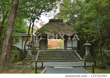 Autumn at Honen-in Temple's Sanmon Gate (Sakyo Ward, Kyoto City) Autumn at Honen-in Temple's Sanmon Gate (Sakyo Ward, Kyoto City) 133781997