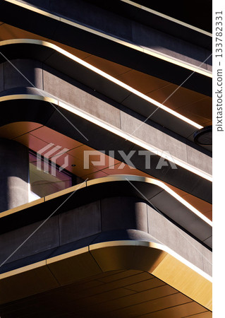 Masarycka MSD Masaryk Station Development office and retail building by Zaha Hadid Architects with golden facade on November 19, 2025 in Prague, Czech Republic. 133782331