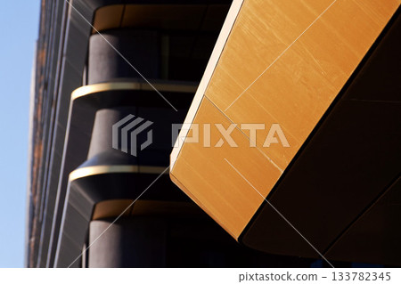 Masarycka MSD Masaryk Station Development office and retail building by Zaha Hadid Architects with golden facade on November 19, 2025 in Prague, Czech Republic. 133782345