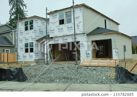 Milton WA USA, Nov 29, 2025 - A new building under construction in the community. 133782885