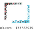 Dotted Geometric Frame Border Ornament 133782939