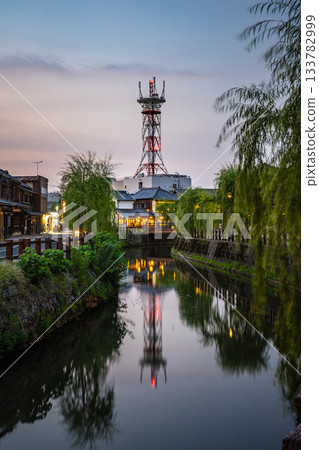 黃昏時的佐原鎮景 133782999