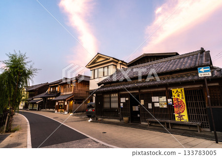 Sawara townscape at dusk Sawara townscape at dusk 133783005