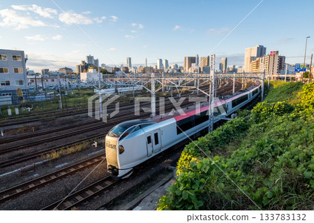【橫須賀線】清晨開往東京方向的特快列車 133783132