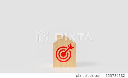 Real Estate Target Goal Investment Concept 3d render. Real Estate Target Goal Investment Concept 3d render. 133784582