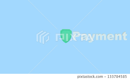 Secure Digital Payment Protection Concept 3d render. 133784585