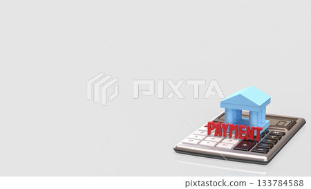 Financial Payment Calculation Banking Concept 3d render. Financial Payment Calculation Banking Concept 3d render. 133784588