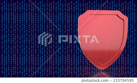Cybersecurity Digital Shield Data Protection 3d render. 133784595