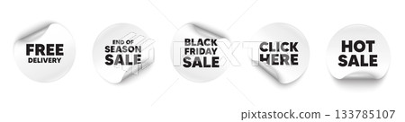 Free delivery sticker tag. Season sale, Black friday paper price banners. Free delivery tag. Shipping and cargo service message. Business order icon. Click here sticker. Vector Free delivery sticker tag. Season sale, Black friday paper price banners. Free delivery tag. Shipping and cargo service message. Business order icon. Click here sticker. Vector 133785107