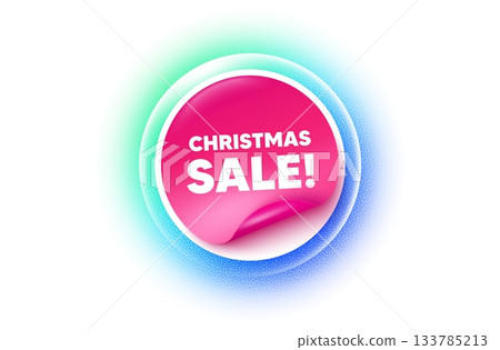 Christmas sale sticker blue gradient. Paper offer price tag. Christmas Sale tag. Special offer price sign. Advertising Discounts symbol. Sticker label. Grain dots effect. Vector Christmas sale sticker blue gradient. Paper offer price tag. Christmas Sale tag. Special offer price sign. Advertising Discounts symbol. Sticker label. Grain dots effect. Vector 133785213