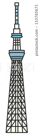 Skytree-style tower "AI-generated image" 133785671