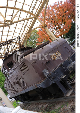 EB10-1, the only battery-powered locomotive of the Japanese National Railways, is preserved at Kyodo no Mori Park in Fuchu City, Tokyo. 133785915